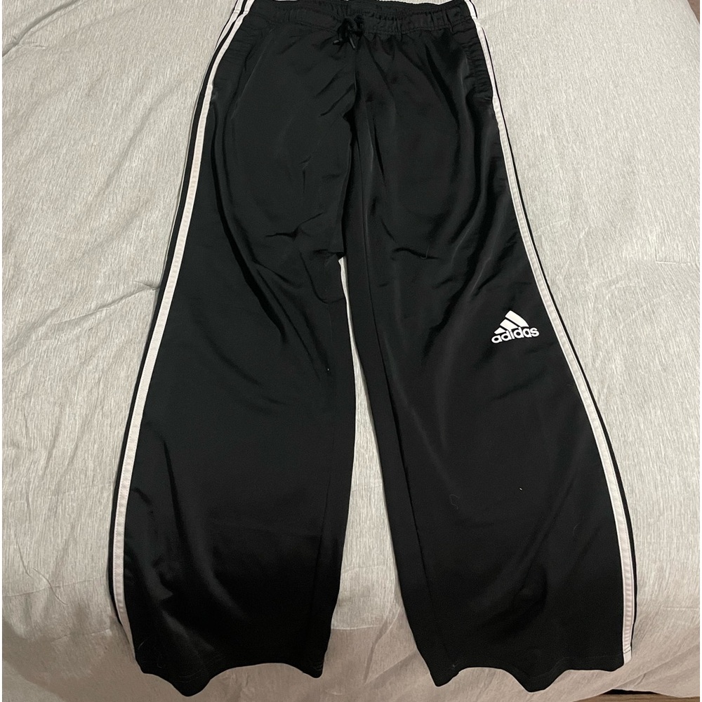 Black and white Adidas sports sweatpants